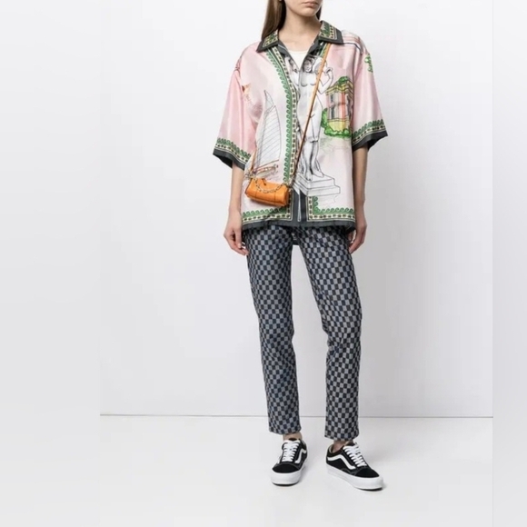 Fiorucci Denim Blue and White Checkered Jeans - Picture 3 of 10